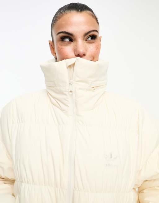 【ADIDAS】Originals Women's Down Jacket Wonder White★追跡可 Adidas Originals Clover Series Outfit Down Jacket Women's