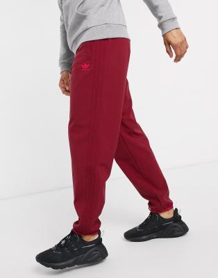 adidas burgundy joggers