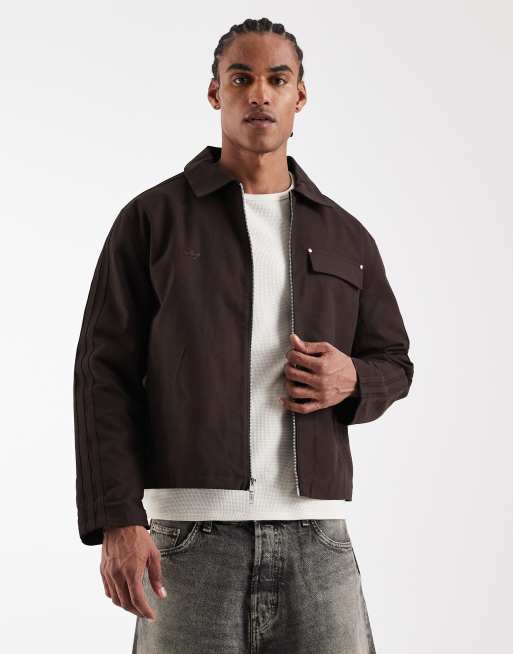 adidas Originals workwear jacket in brown | ASOS