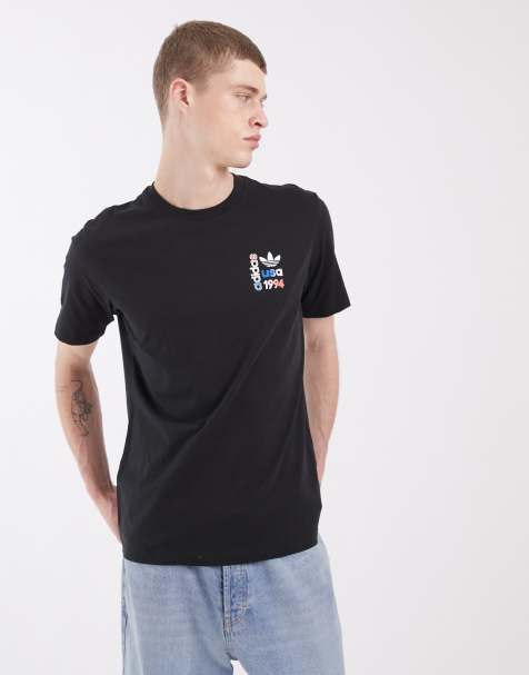 adidas Originals – World Cup 94 – Svart t-shirt med emblemtryck - view 1