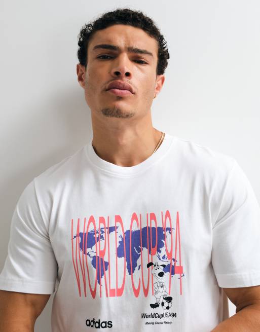 adidas Originals World Cup 94 text chest graphic in white | ASOS