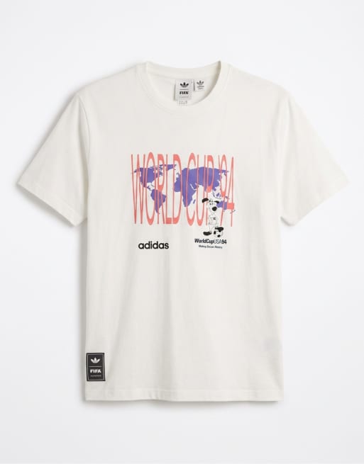 adidas Originals World Cup 94 text chest graphic in white | ASOS