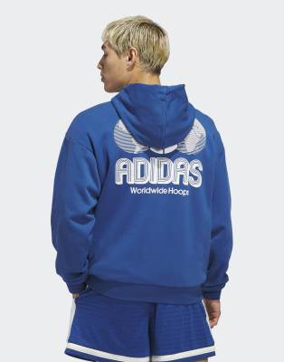 Originals - World Wide Hoops - Kapuzenpullover in Dark Marine-Blau Blau L