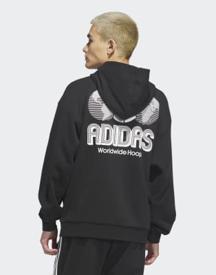adidas Originals - World Wide Hoops - Sweat à capuche - Noir