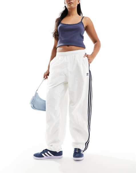 adidas Originals Neuclassics wide leg pants in wonder white