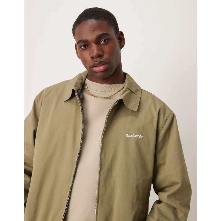 adidas Originals woven jacket in khaki | ASOS