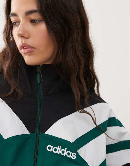 adidas Originals woven track top in green | ASOS