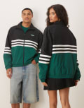 [adidas Originals] adidas Originals woven track top in green-Black L black/collegiate green