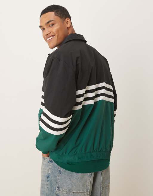 adidas Originals woven track top in green | ASOS