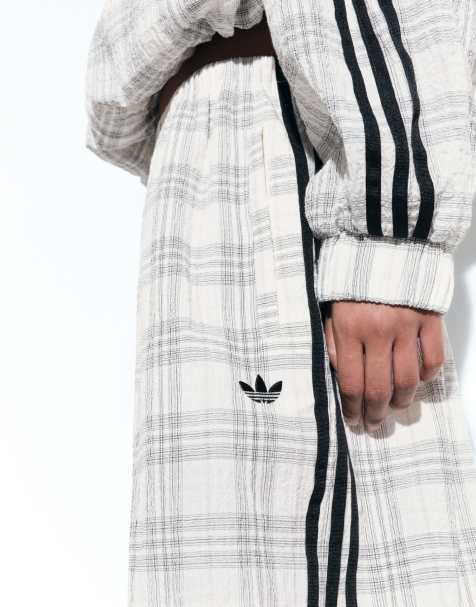 adidas Originals x ASOS balloon pant in cream check seersucker - view 1