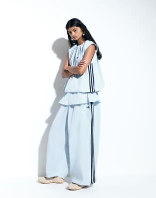 Adidas Originals X Asos Balloon Pants With Skirt Overlay In Blue