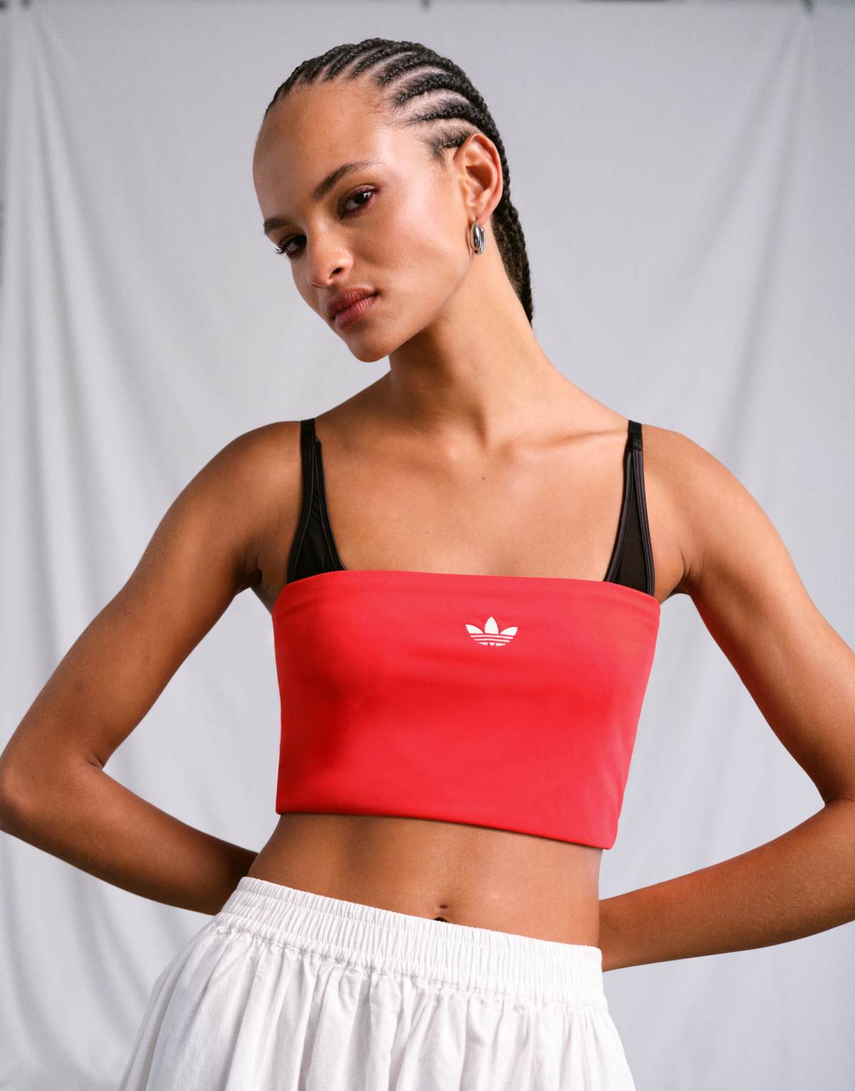 adidas Originals x ASOS bandeau top in red