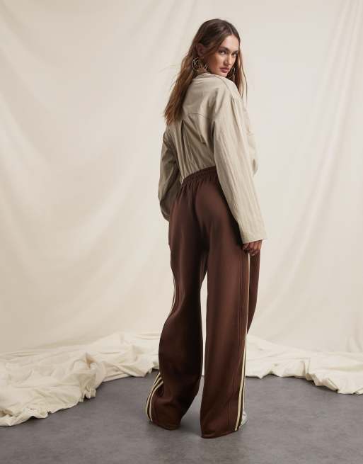 adidas Originals x ASOS barrel leg jogger in brown
