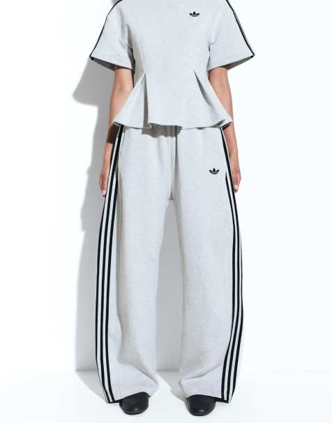 adidas Originals x ASOS barrel leg jogger in grey sweat - view 1
