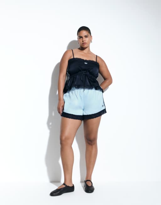 adidas Originals x ASOS cami top with lace trim and cinch waist in