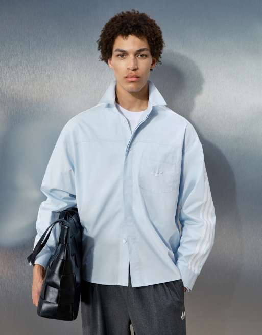 adidas Originals x ASOS camicia oversize blu, 4 di 6