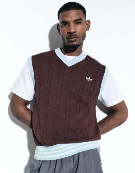 adidas Originals x ASOS - chaleco de punto marrón - view 1