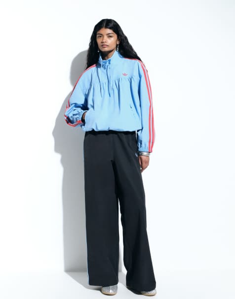 adidas Originals x ASOS - Chándal azul y azul marino de chaqueta sin aberturas y pantalones de pernera ancha - view 1