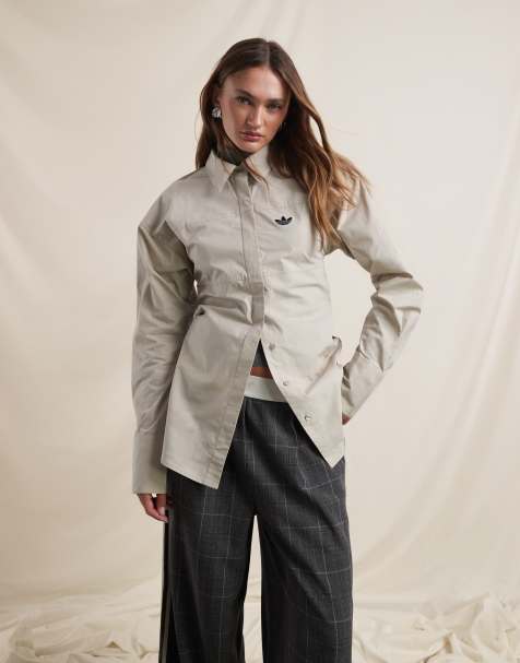 adidas Originals x ASOS - Chemise cintrée avec épaulettes - Beige - view 1