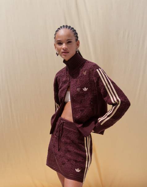 adidas Originals x ASOS crochet tile knitted track jacket set - view 1