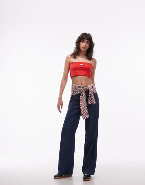 adidas Originals x ASOS – Czerwony top bandeau - view 1