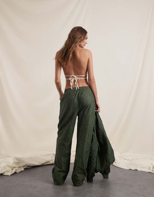 adidas Originals x ASOS embroidered track pants in green
