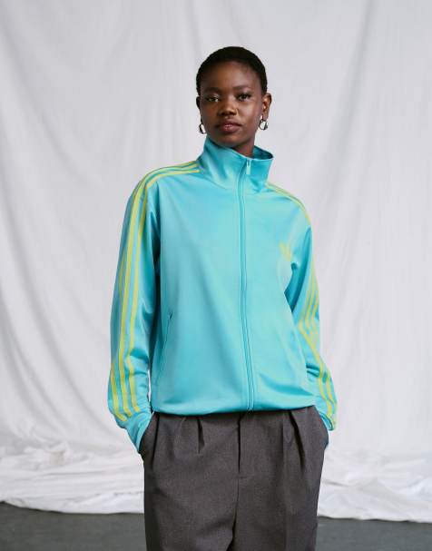 adidas Originals x ASOS Firebird Loose track top in light blue - view 1