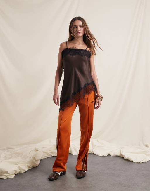 adidas Originals x ASOS - Firebird - Pantalon de survêtement - Orange et marron