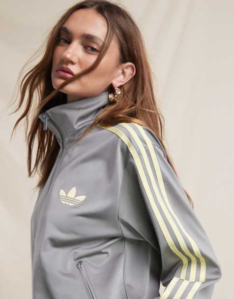 adidas Originals x ASOS – Firebird – Szaro-żółty top dresowy o luźnym kroju - view 1