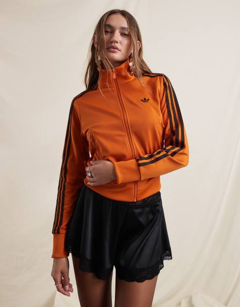 adidas Originals x ASOS – Firebird – Trainingsoberteil in Orange und Braun - view 1