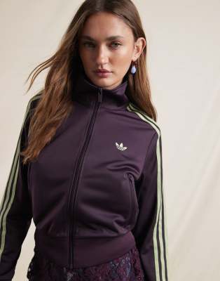 adidas Originals x ASOS - Firebird - Trainingsoberteil in Pflaume und Grün-Lila