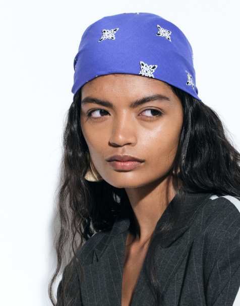 adidas Originals x ASOS foulard carré bleu en coton - view 1
