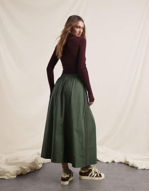 adidas Originals x ASOS - Gonna voluminosa verde