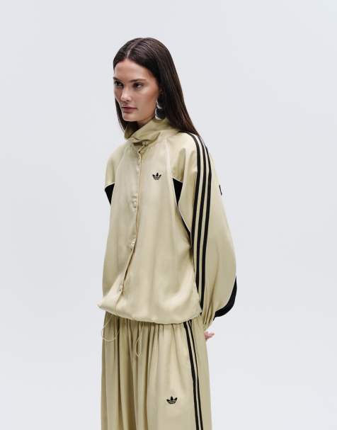 adidas Originals x ASOS - Haut de survêtement satiné à col cheminée - Babeurre - view 1