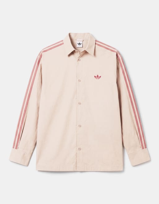 adidas Originals x ASOS Hemd aus beigem Baumwollpopeline, 6 von 6