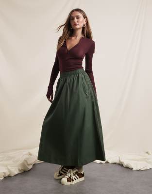 adidas Originals x ASOS - Jupe volumineuse - Vert