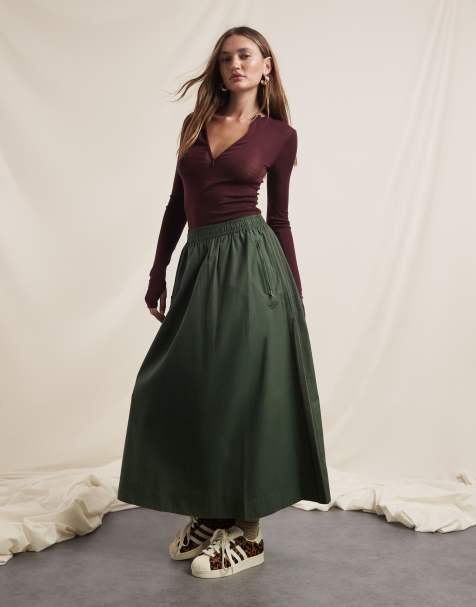 adidas Originals x ASOS - Jupe volumineuse - Vert - view 1