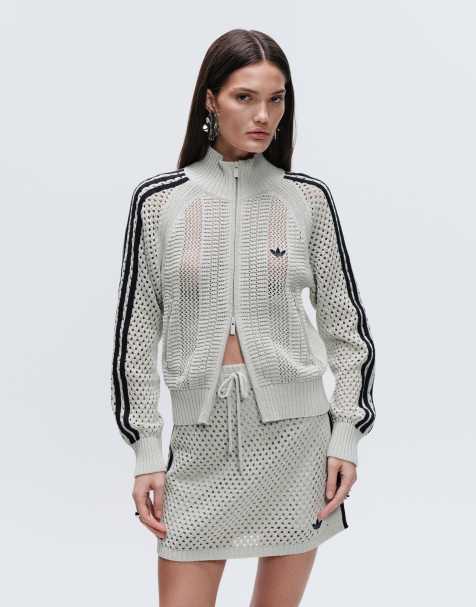 adidas Originals x ASOS knitted mini skirt in sage green - view 1