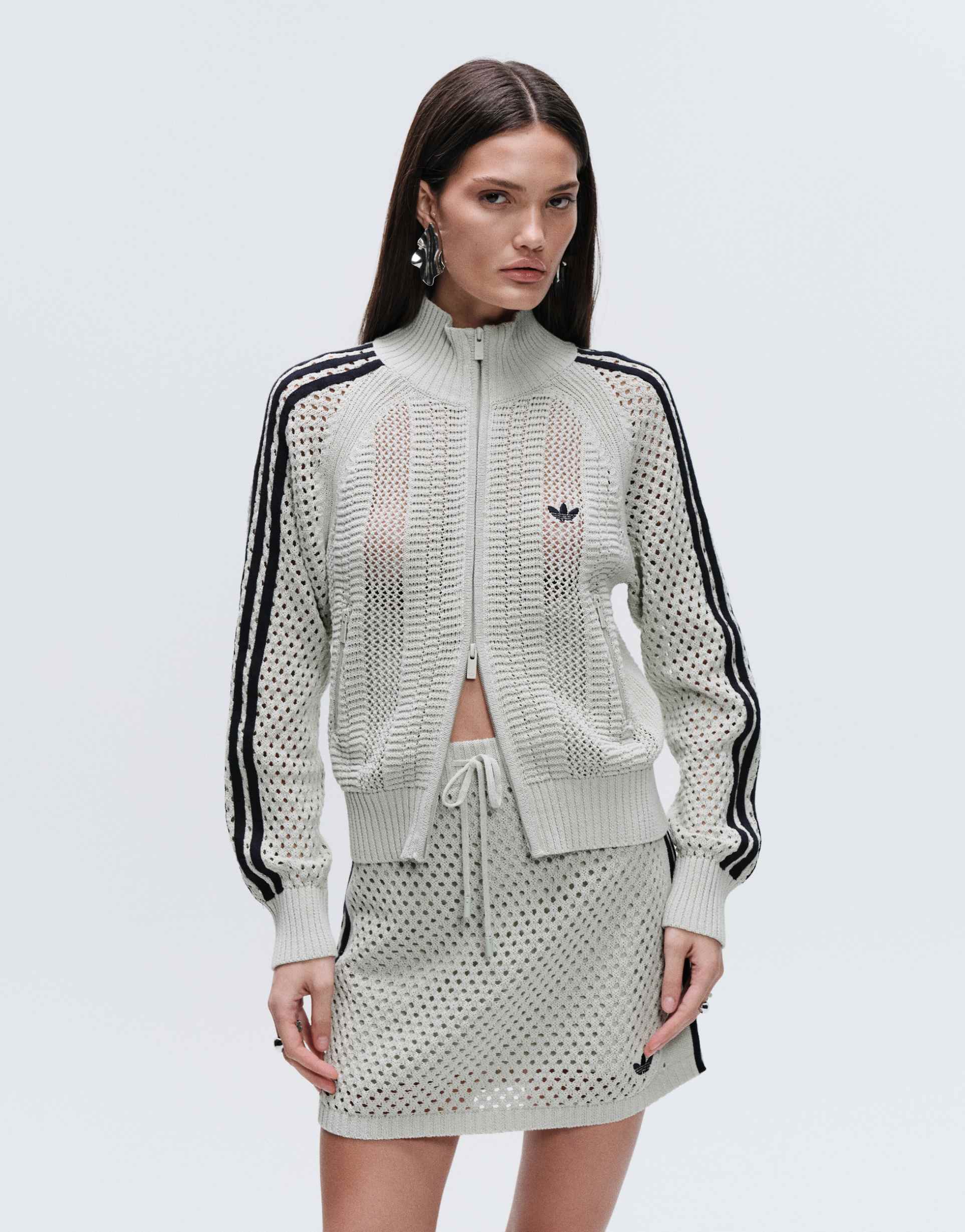 adidas originals x asos knitted mini skirt in sage green