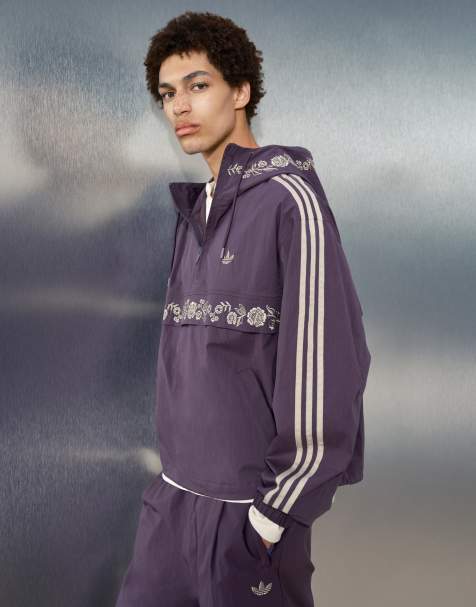 adidas Originals x ASOS – Śliwkowy dres z haftowanym detalem: kurtka i spodnie