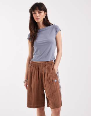adidas adidas Originals x ASOS longline track short in brown