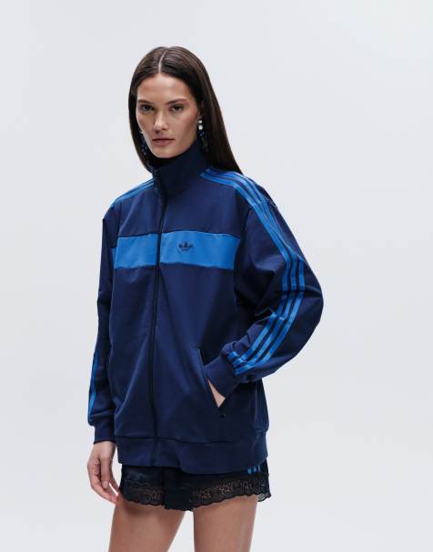 adidas Originals x ASOS - Marineblå træningsjakke i retrodesign - view 1