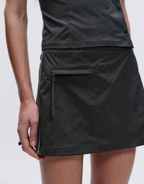 adidas Originals x ASOS - Minigonna vestibilità classica grigia - view 1