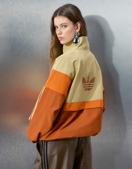 adidas Originals x ASOS overhead track jacket in orange colour block | ASOS