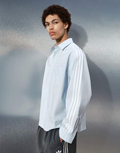 adidas Originals x ASOS Oversize-Hemd in Blau - view 1