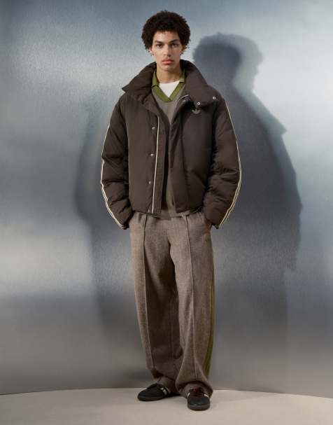 adidas Originals x ASOS oversized puffer jacket in brown - view 1
