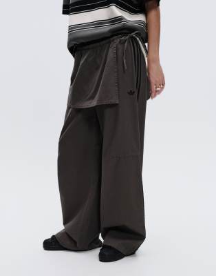 Adidas Originals X Asos Oversized Sweatpants With Skirt Overlay In Green