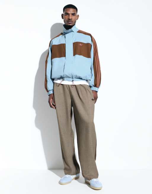 adidas Originals x ASOS oversized track jacket in blue color block