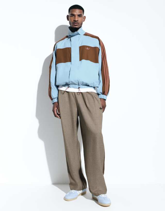 adidas Originals x ASOS oversized track jacket in blue color block
