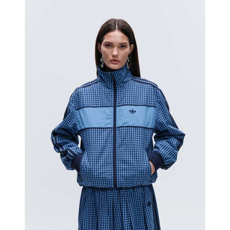 adidas Originals x ASOS oversized track jacket in blue gingham | ASOS